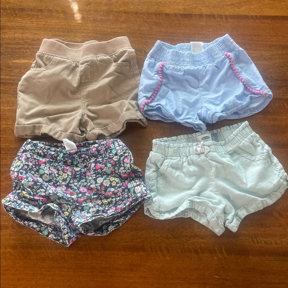 Old Navy Baby Shorts Set - Light Blue and Mint